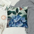 thumbnail image 2 of Awypu  Burlap Blue Hydrangea Throw Spring Summer Pillow Covers,  Enjoy The Little Things Flowers Decoration Cushion Case, 4 Designs Square Bless Our Home Theme Party Home Decor, 2 of 5