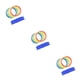 thumbnail image 2 of Vogacara 10Pc Kindergarten Teaching Aid Sport Hopscotch Game Fun Ring Jumping Type1 NO1, 2 of 6