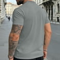thumbnail image 4 of Qwertyu Men's Turtleneck T-Shirts Short Sleeve Mock Neck Summer Shirts Solid Color Quick Dry Workout Tee Shirts Army Green L, 4 of 4
