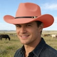 thumbnail image 1 of Chapeau de Cowboy Western Classique pour Loisirs Extérieurs Quotidiens et Style Campagnard, Résistant au Soleil, 1 of 4
