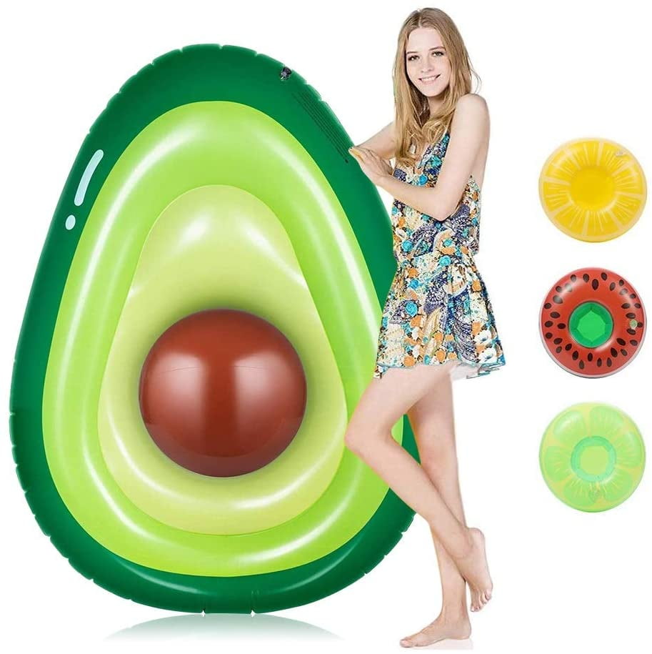 Giant Inflatable Avocado Pool Float , Raft Outdoor Swimming Pool