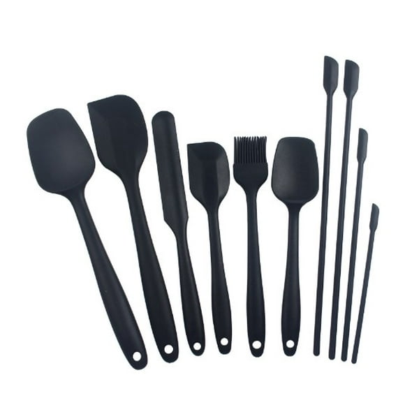 10 Piezas Juego de Espátulas de Silicona - Fotgear Utensilios Cocina de Silicona - Paleta Utensilios Cocina Goma Antiadherente y Resistente al Calor - No Tóxicos sin BPA para Cocinar Hornear y Mezclar