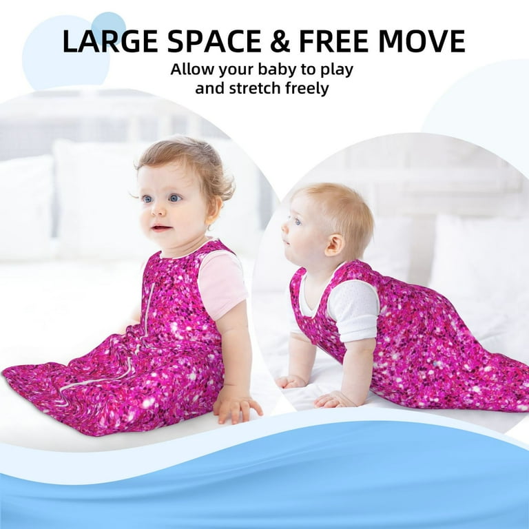 Bingfone Cotton Baby Sleep Sack Baby Wearable Blanket 2 Way Zipper Toddler Sleeping Sack For Baby Boys Girls Rose Red Glitter Walmart