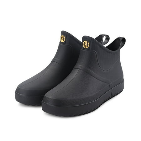 

Men‘s Non-slip Waterproof Ankle Rain Boots Lightweight Trendy Casual Shoes