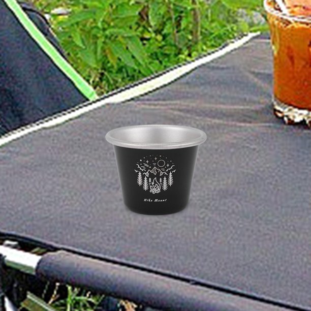 Taza de café para acampar, taza de té, taza de acero inoxidable, taza de cerveza, Taza de Viaje ligera, taza de café para pesca, escalada, viajes de , negro shamjiam Jarro de cerveza