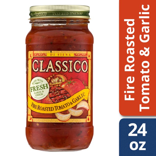 Classico Fire Roasted Tomato and Garlic Pasta Sauce, 24 oz Jar