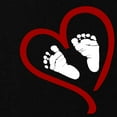 thumbnail image 2 of CafePress - Baby Feet Heart Red Maternity T Shirt - Maternity Dark T-Shirt, 2 of 3