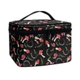 thumbnail image 2 of HELLHERO Cosmetic Bag Make Up Organizer Case Mushroom Moon Box Travel Makeup Organizer Case With Zipper & Handle Polyester, 2 of 5