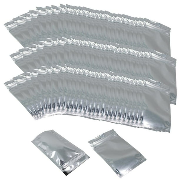 100 Bolsas de papel de aluminio Sunnimix con cierre mate 8.5x14cm
