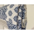 thumbnail image 3 of Spring Home Rosy 3-Piece Queen Size Printed Patchwork Cotton Quilt Set - Navy Flower Floral Striped Polka Dots - Stone Washed Lightweight Bedspread, Queen Size …, 3 of 7