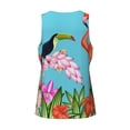 thumbnail image 6 of Sigee Tropical Jungle Flamingo for Men's Workout Tank Top, Athletic Gym Sleeveless Shirt - Quick Dry, Lightweight, Breathable, 6 of 9