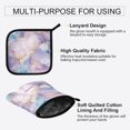 thumbnail image 3 of Yayeee Oven Mitts and Pot Holder Set of 4 Heat Resistant Kitchen Gloves Baking Hot Pad, Purple Marble Pattern, 3 of 5