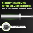 thumbnail image 4 of HANDBODE Olympic Barbell Bar 4 ft Weightlifting Bar for Powerlifting, Bench Press, Deadlift, Squat - 500 lb Capacity, Home & Gym Strength Training, Silver, 4 of 10