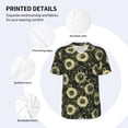 thumbnail image 3 of Hirioo Sunflowers for Men's Baseball T-shirt Shirts Short Sleeve Casual Summer Button Stretch T Shirts,Size S-4XL-Medium, 3 of 7