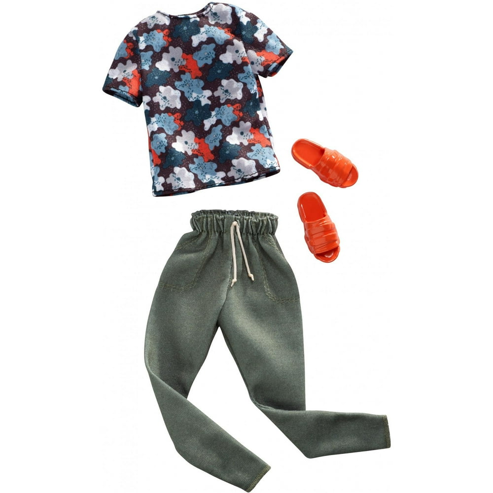 Barbie Ken Street Jogger Pants Fashion Pack with Orange Sandals - Walmart.com - Walmart.com