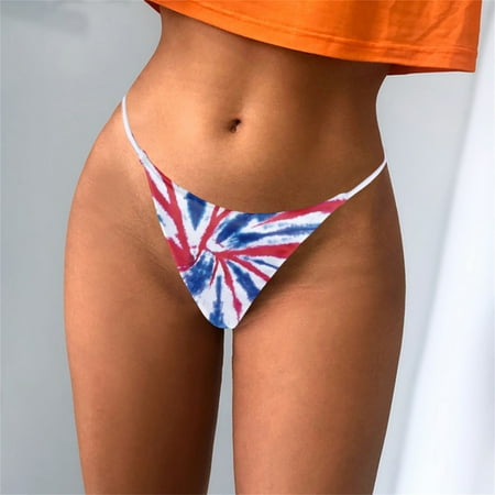 

Miayilima Panties For Women Printed Breathable Underwear Thong Size XL