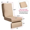 thumbnail image 5 of ATR ART to REAL Recliner Cushion Cover, Machine-Washable,Only Cover(Cushion Not Included),Khaki, 5 of 8
