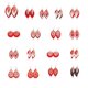 thumbnail image 5 of Qarigey Pendientes Brillo Multicapas Oreja de cuero Cuelga Día de San Valentín Joyería exagerada Adornos de aretes de plata Tipo 10 tipo 10 10Conjunto, 5 of 6