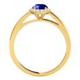 thumbnail image 3 of Aonejewelry 0.55 Ct. Ttw Diamond and Oval Shaped Tanzanite Ring in 10K Yellow Gold, 3 of 4