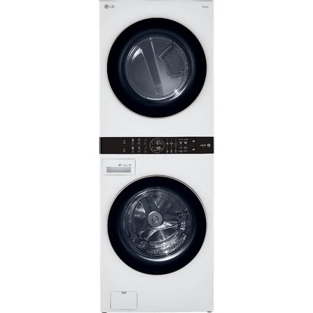 LG WKE100HWA 27 inch White WashTower with Center Control 4.5 cu. ft. Washer and 7.4 cu. ft. Electric Drye