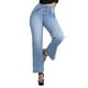 thumbnail image 1 of Jeans Mujer Corte Recto Tiro Alto Stretch Azul Bajo, 1 of 7
