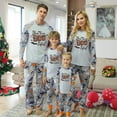 thumbnail image 1 of BULLPIANO Family Matching Halloween Pajamas Set Funny Print Tops Long Pants 2 Pieces Holiday PJS Set, 1 of 8