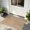 Light Khaki, variant on Front Door Mat, Bluish Green Solid Color Door Mat Outside Entrance TPR Backing, Minimalist Vintage Linen Texture Washable Non Slip Entryway Rug for Kitchen Indoor/Outdoor 16x24 Inch