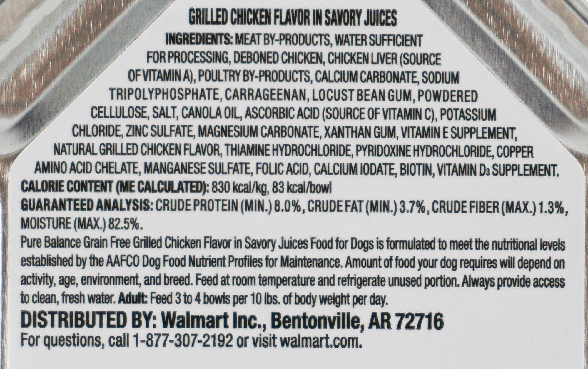 Pure Balance Grilled Chicken Tray 3.5 oz