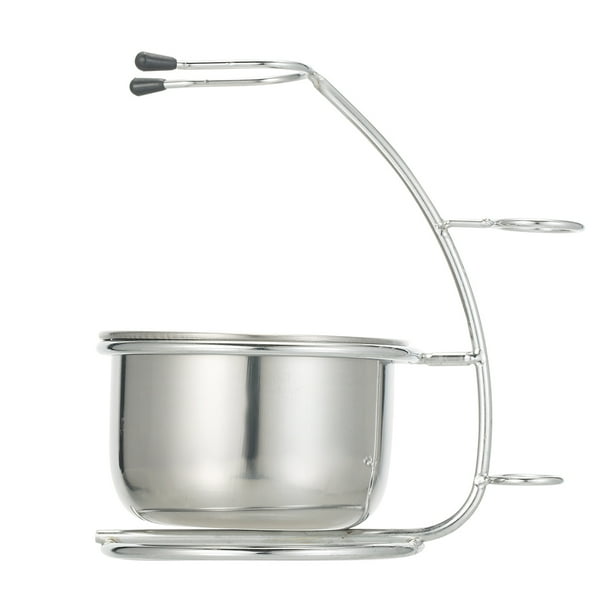 Shaving Razor Brush Stand & Bowl Set Metal Shaving Brush Holder Soap