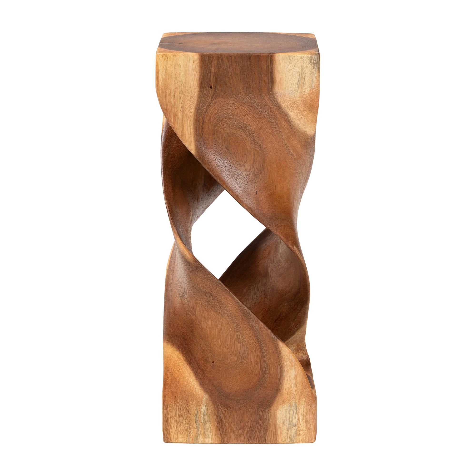 bali & pari Rapha Rustic End Table, Natural Brown
