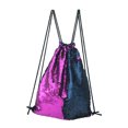 thumbnail image 1 of letairis Versatile And Stylish Mermaid Sequin Drawstring Bag For Gym Sports Backpack Matte  purple blue, 1 of 1
