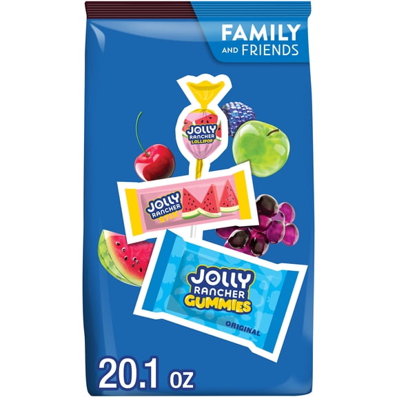 Jolly Rancher Assorted Fruit Flavored Candy, Family and Friends Pack 20.1 oz
