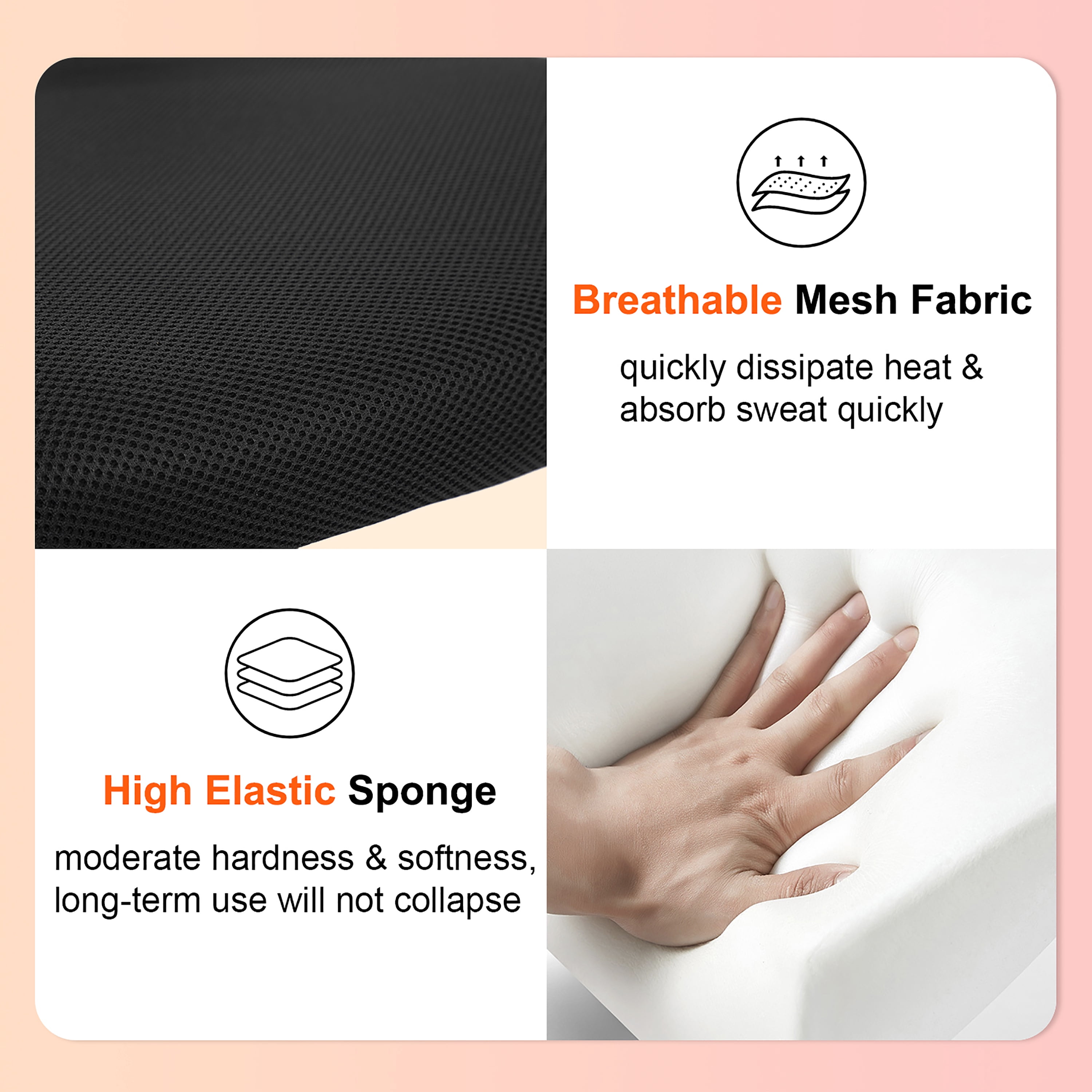 Lotto Breathable Ergonomic Black Mesh Swivel Office Chair with Lumbar Support