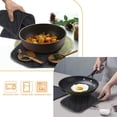 thumbnail image 4 of Juego de 3 agarraderas de cocina de algodón, resistentes al calor, manoplas para horno, ideal para horno, barbacoa, manipulación de cocina para cocinar y hornear, color negro, 4 of 7