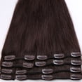 thumbnail image 2 of LELINTA 10"-22" Straight Single Light Weft 8pcs Full Head Set Clip In Human Hair Extension, 2 of 5