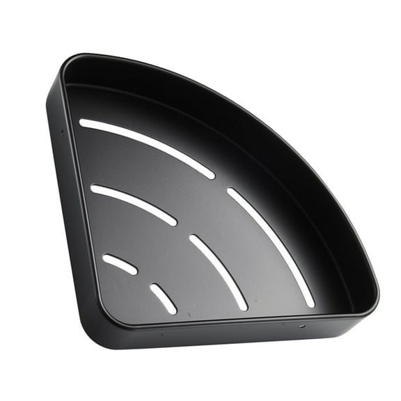 1pc Corner Storage Shelf Bathroom Corner Rack Fan Shape Single-tier Shelf Holder