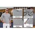 thumbnail image 6 of RICHCOIN Men's Crewneck T-Shirts Long Sleeve Shirts for Men Ribbed Knit Textured Solid Casual Pocket Basic Tee Tops, 6 of 7