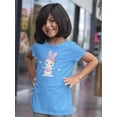 thumbnail image 2 of Cute Bunny W Ribbon N Heart T-Shirt Juniors -Image by Shutterstock,  x-Small, 2 of 4