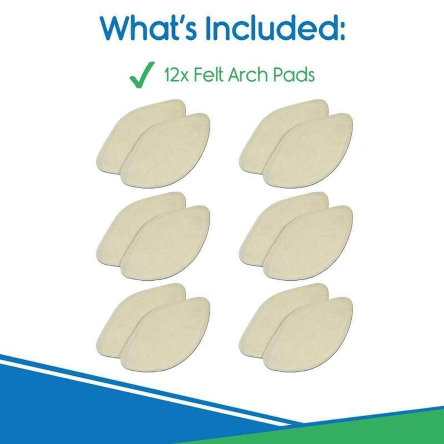 Adhesive arch deals support pads
