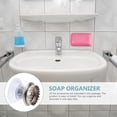 thumbnail image 4 of 2Pcs Stainless Steel Magnetic Soap Holder, Hanging Bar Soap Dish with Suction Cup, Wall Mount Soap Tray for Shower Bathroom Kitchen Sink, 4 of 5