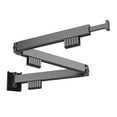 thumbnail image 1 of Naiovety Perchero extensible montado en la pared para lavandería plegable al aire libre, colgador de ropa montado en la pared negro Triple pliegue, 1 of 6