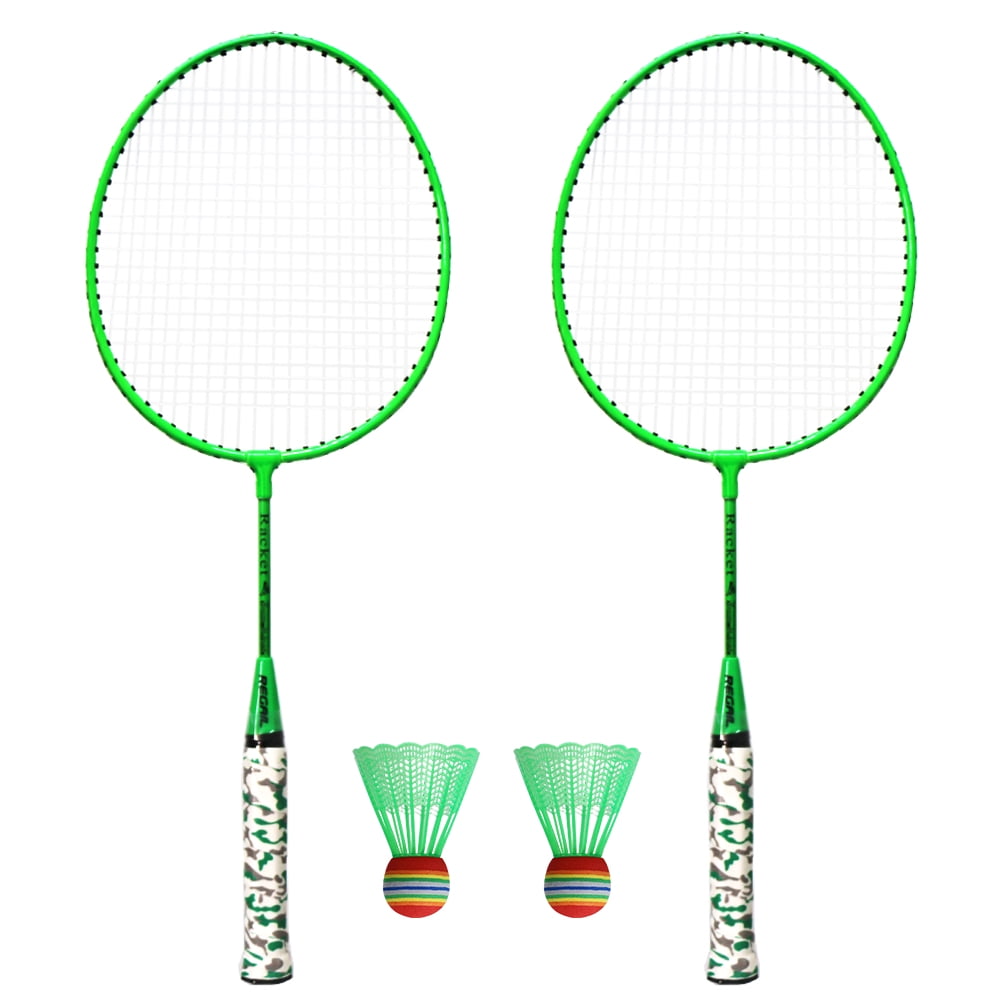1 Pair Badminton Rackets with Balls 2 Player Badminton Set for Children F7R7 