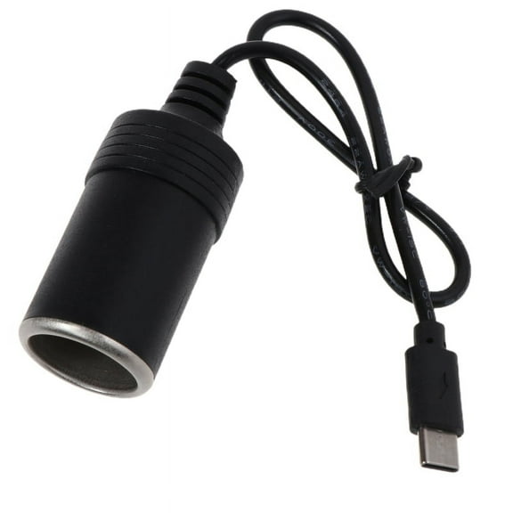USB C PD to 12V 36W Car Cigarette lighter Socket Converter Cable for 12V Devices