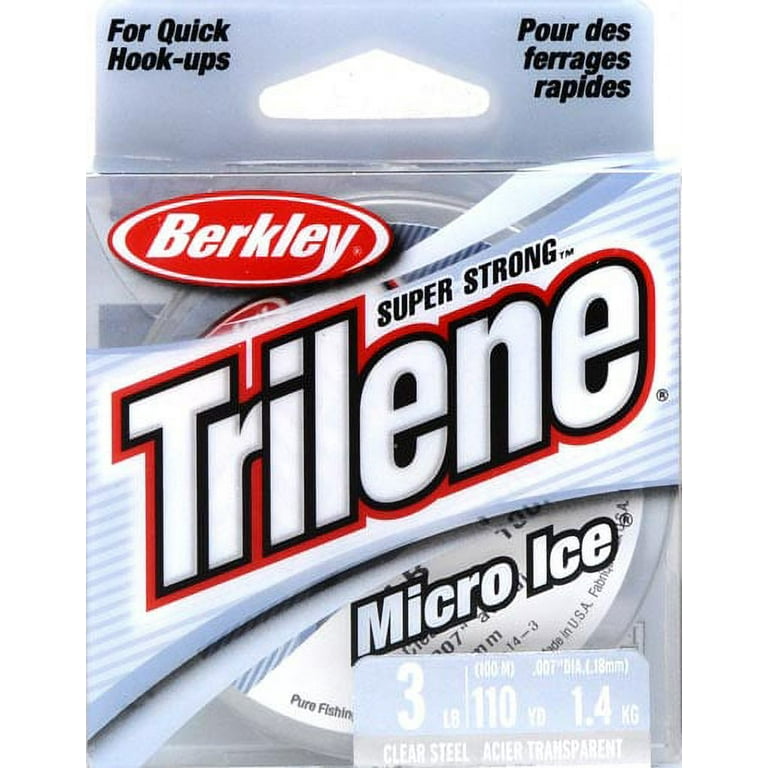 Berkley Trilene Micro Ice, Clear Steel, 3-Pound Monofilament