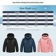 thumbnail image 7 of Girls and Boys Warm Winter Coats Kid's Fleece Ski Jacket Waterproof Rain Jackets, Navy, 7 of 7