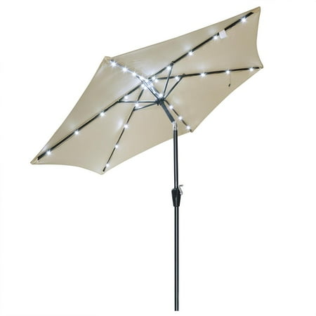 Yescom 8ft Aluminum Tilted Outdoor Patio Beige Umbrella W A Yescom 9 Ft Outdoor Patio Market Umbrella W Aluminum