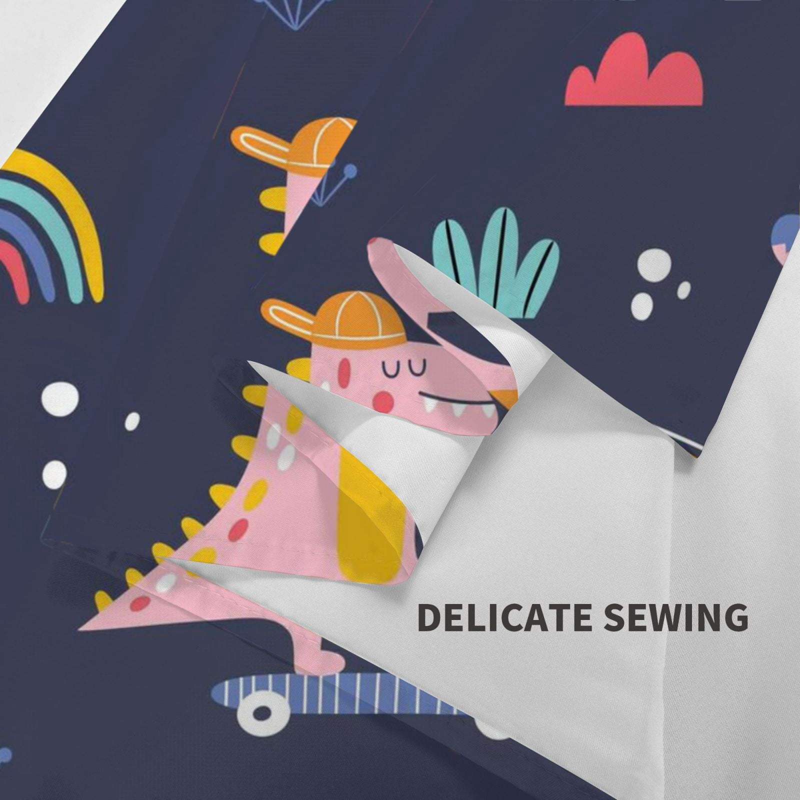 Xecao Cartoon Dinosaur Scooter Sport Blue patten Tapestry 60x51 Inches Wall Hanging Poster Tapestry for Living Room Bedroom Home Decor