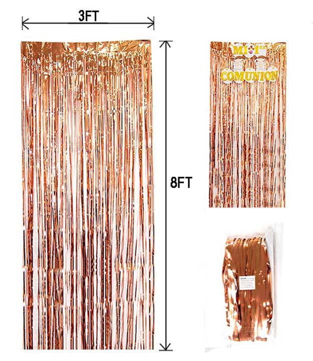 Foil Fringe Curtain Wedding Party and Event Back Drop 3 x 8.3 feet