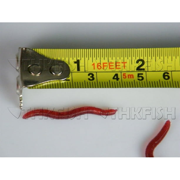 35mm Simulation Earthworm Soft Bait Red Worms Artificial Fishing