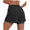 thumbnail image 3 of Pinspark 2 in 1 Athletic Shorts for Women, High Waisted Running Shorts with Zipper Pockets, 3 of 6